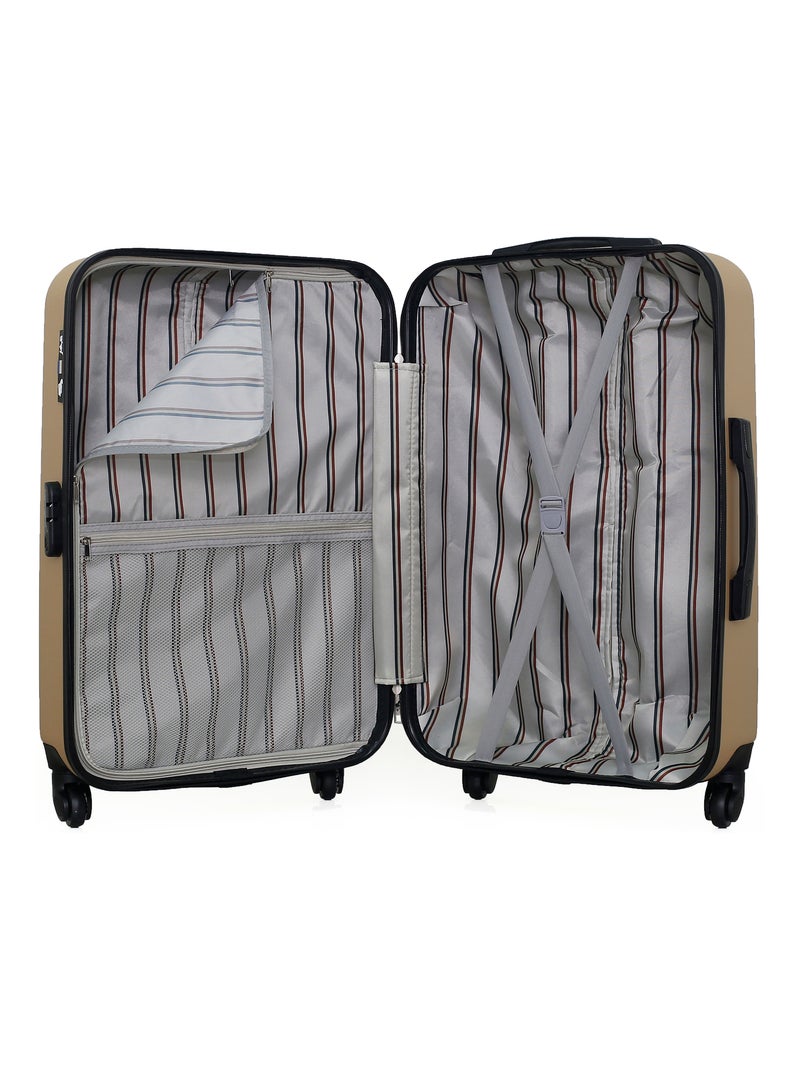 GENTLEMAN FARMER - Valise Weekend DAMON 65 cm 4 Roues Beige - Kiabi