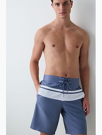 Gentleman short de bain long à rayures penti