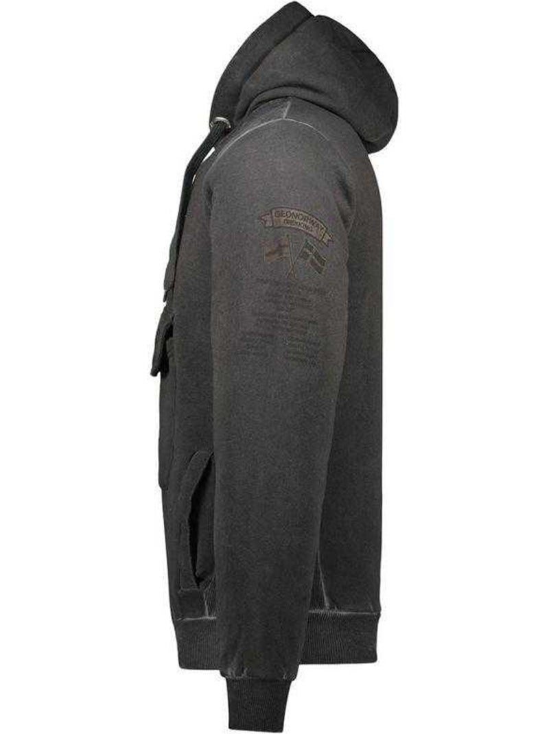 Geographical Norway - Sweat à capuche motif/style badge GYMCLASS EO Noir - Kiabi