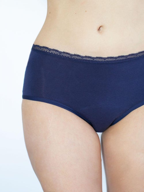 Gérard pasquier - Culotte haute menstruelle BIEN ÊTRE  marine - Kiabi