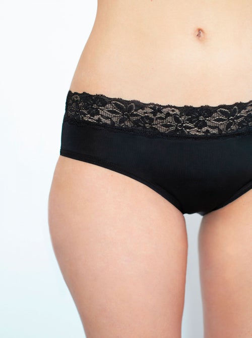 Gérard pasquier - Culotte menstruelle BIEN ETRE  noire - Kiabi