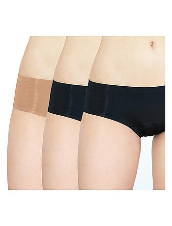Gérard pasquier - LOTx3 Shorty menstruel BIEN ÊTRE INVISIBLE noir et nude