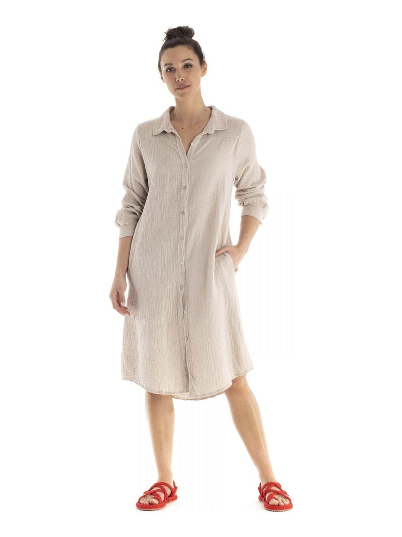 Gérard Pasquier - Robe chemise RICHY Beige - Kiabi