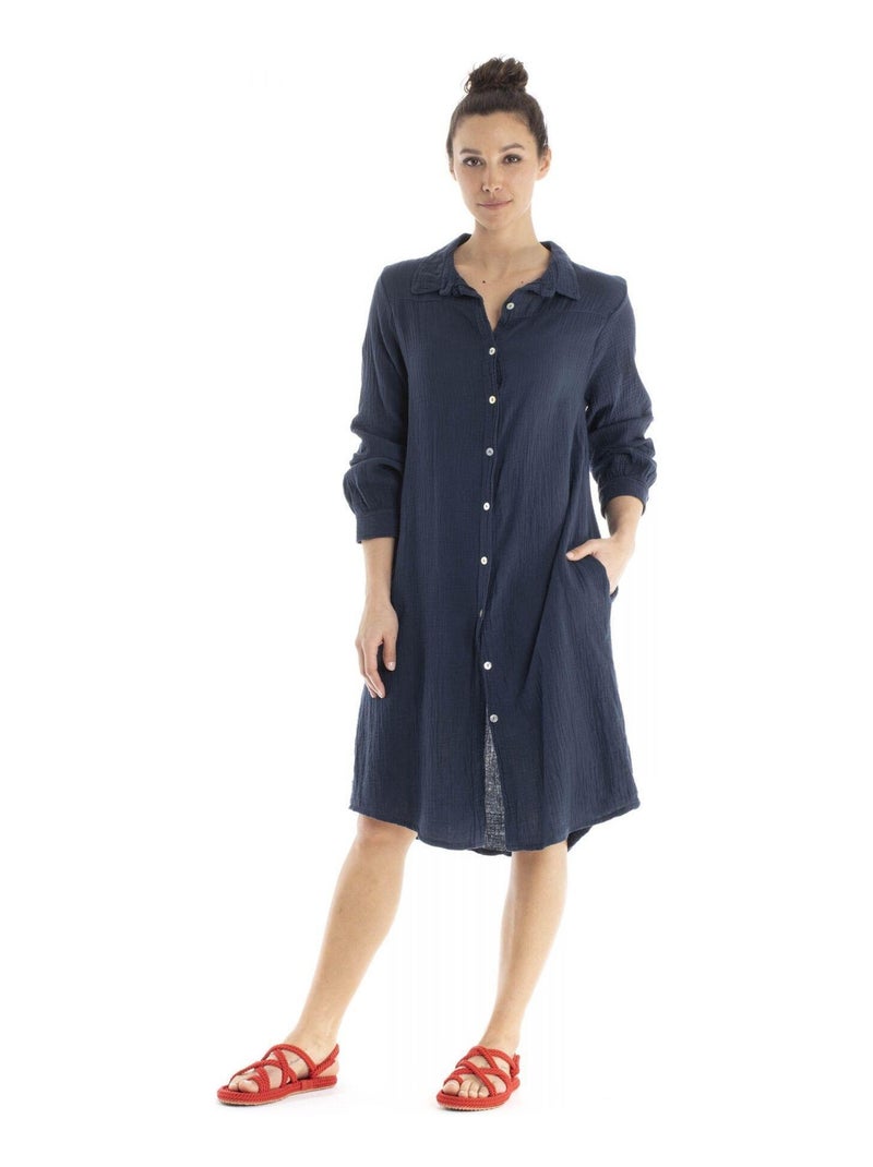 Gérard Pasquier - Robe chemise RICHY Bleu marine - Kiabi