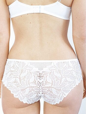 Gérard pasquier - Shorty en dentelle ROSANA blanc