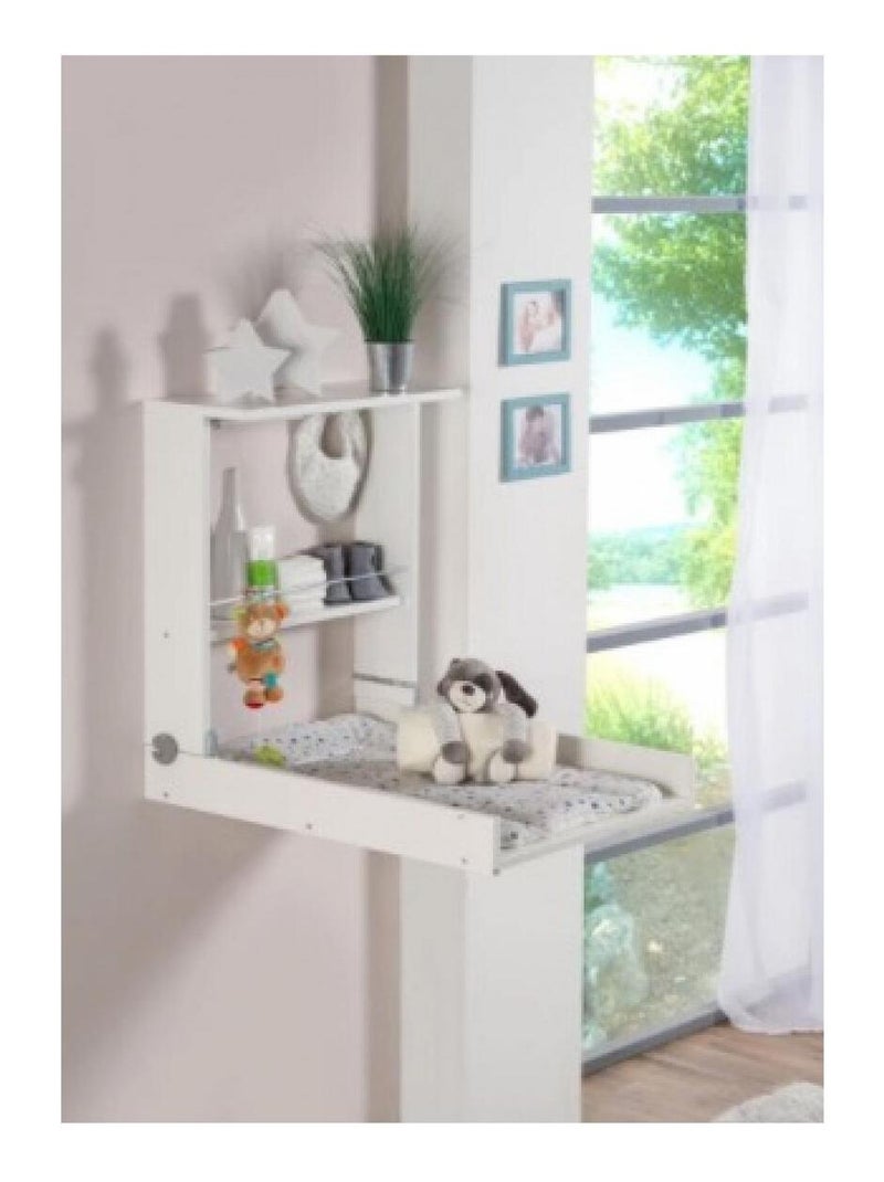 'Geuther' Table a langer murale WICKI + Matelas Couleur Naturel Motifs Party Animal Vert Vert - Kiabi