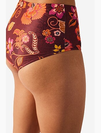 Gianna bas de bikini taille haute à motif penti