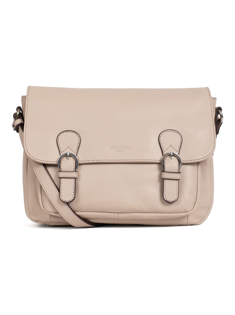 Gibecière  Cuir CONFORT Beige - Kiabi