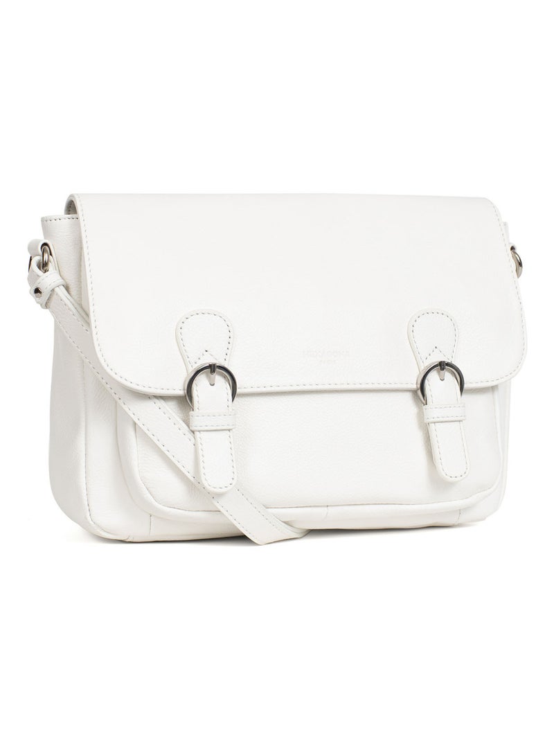 Gibecière  Cuir CONFORT Blanc - Kiabi