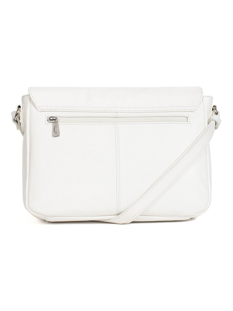 Gibecière  Cuir CONFORT Blanc - Kiabi