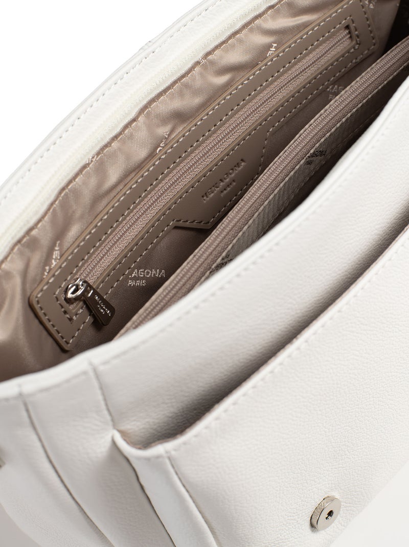Gibecière  Cuir CONFORT Blanc - Kiabi