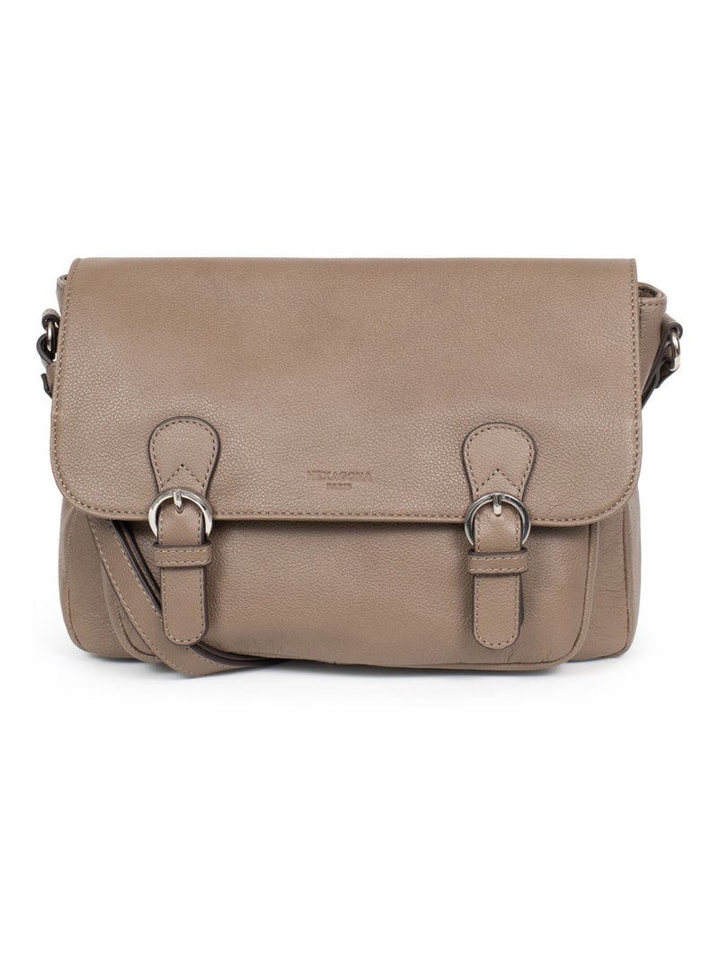 Gibecière  Cuir CONFORT Marron clair - Kiabi