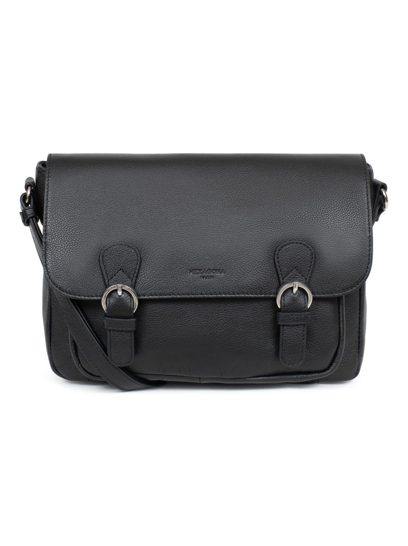 Gibecière  Cuir CONFORT Noir - Kiabi