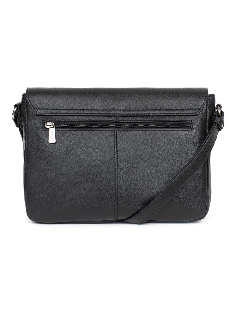Gibecière  Cuir CONFORT Noir - Kiabi