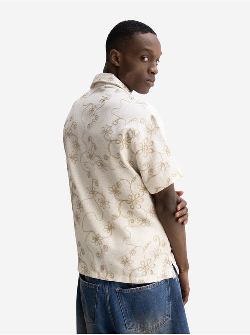 Giesto chemise à manches courtes brodée en popeline de coton - Kiabi Giesto chemise à manches courtes brodée en popeline de coton - Kiabi