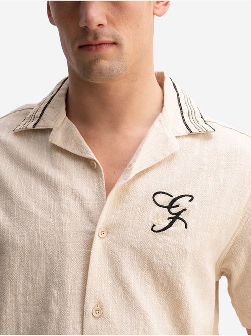 Giesto chemise à manches courtes en mélange de lin - Kiabi Giesto chemise à manches courtes en mélange de lin - Kiabi