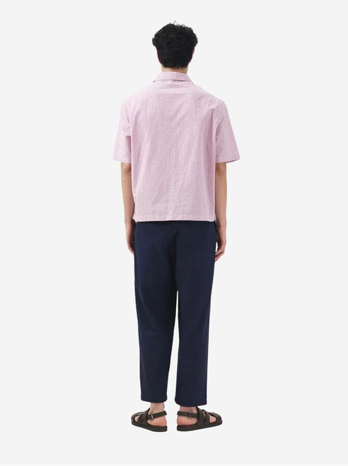 Giesto chemise à manches courtes en popeline de coton à carreaux vichy pour homme - Kiabi