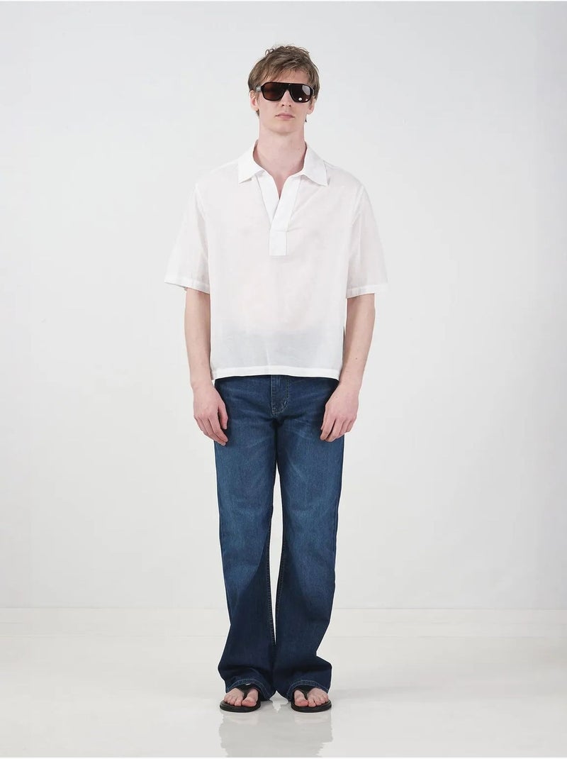 Giesto chemise à manches courtes en popeline de coton pour homme Blanc - Kiabi