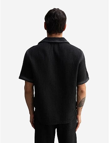 Giesto chemise à manches courtes texturée en coton