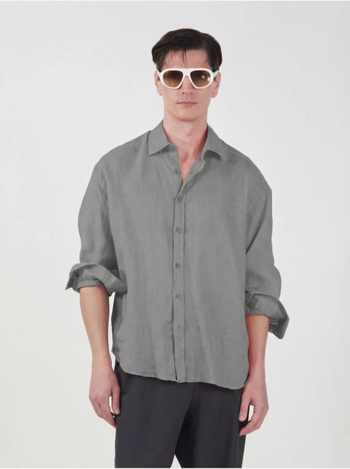 Giesto chemise à manches longues en mélange de lin oversize - Kiabi Giesto chemise à manches longues en mélange de lin oversize - Kiabi