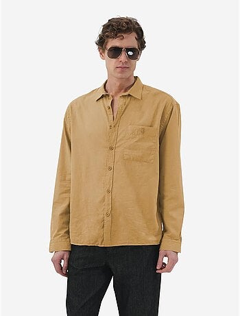 Giesto chemise à manches longues en popeline de coton