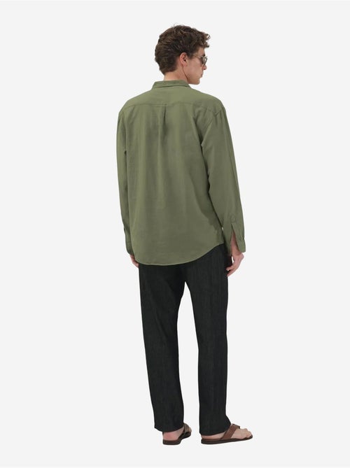 Giesto chemise à manches longues en popeline de coton pour homme - Kiabi