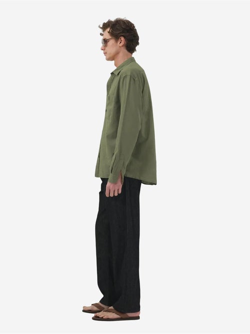 Giesto chemise à manches longues en popeline de coton pour homme - Kiabi