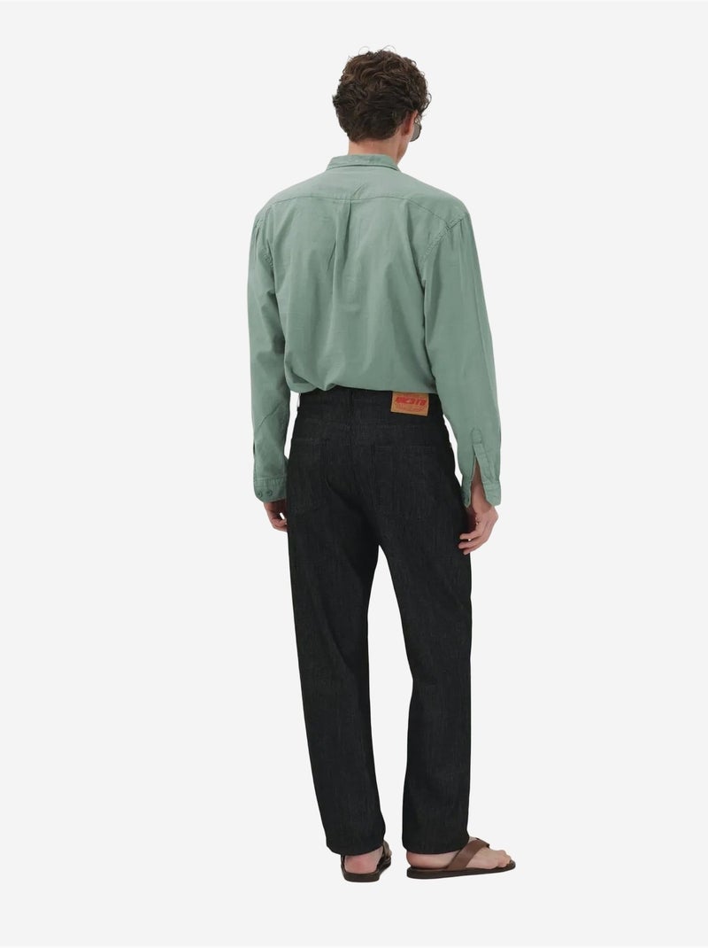 Giesto chemise à manches longues en popeline de coton Vert pastel - Kiabi