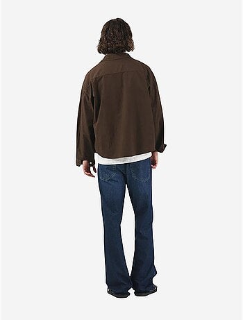 Giesto chemise courte en popeline de coton oversize pour homme