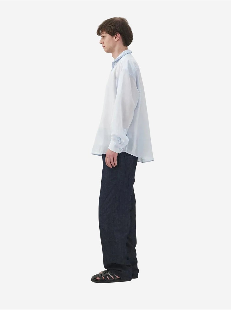 Giesto chemise décontractée à manches longues coupe ample avec détail noué Bleu pastel - Kiabi