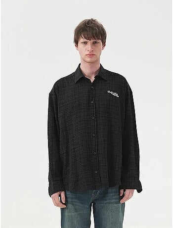 Giesto chemise en coton à carreaux pour homme