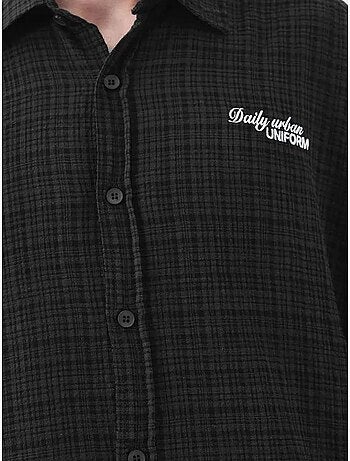 Giesto chemise en coton à carreaux pour homme