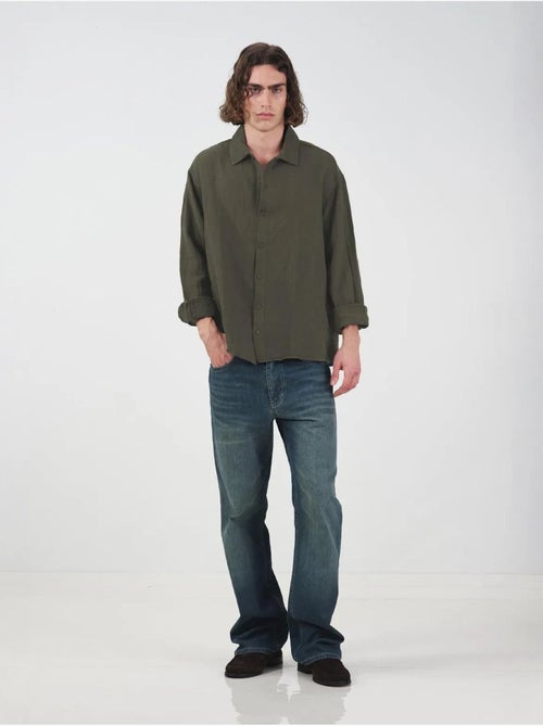 Giesto chemise en coton à manches longues coupe décontractée - Kiabi Giesto chemise en coton à manches longues coupe décontractée - Kiabi