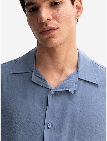 Giesto chemise en crêpe avec détail noué coupe décontractée pour homme