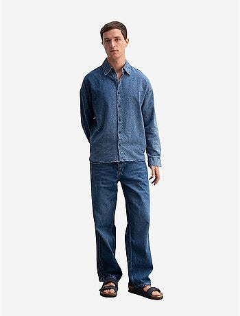 Giesto chemise en gabardine de coton jacquard