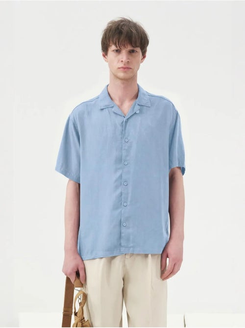 Giesto chemise en lin à col ouvert et manches courtes - Kiabi Giesto chemise en lin à col ouvert et manches courtes - Kiabi