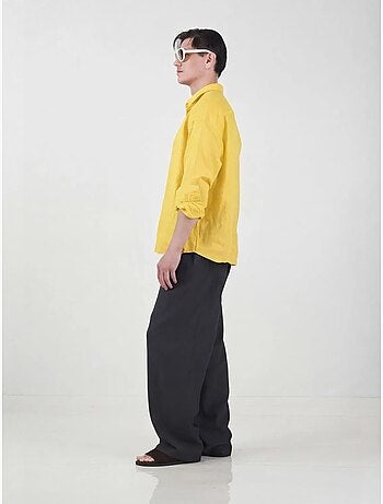 Giesto chemise en lin oversize pour homme