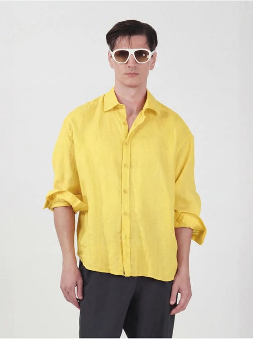 Giesto chemise en lin oversize pour homme - Kiabi Giesto chemise en lin oversize pour homme - Kiabi