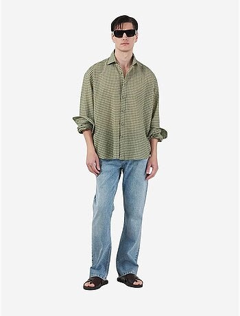 Giesto chemise en popeline à carreaux décontractée pour homme