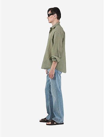 Giesto chemise en popeline à carreaux décontractée pour homme