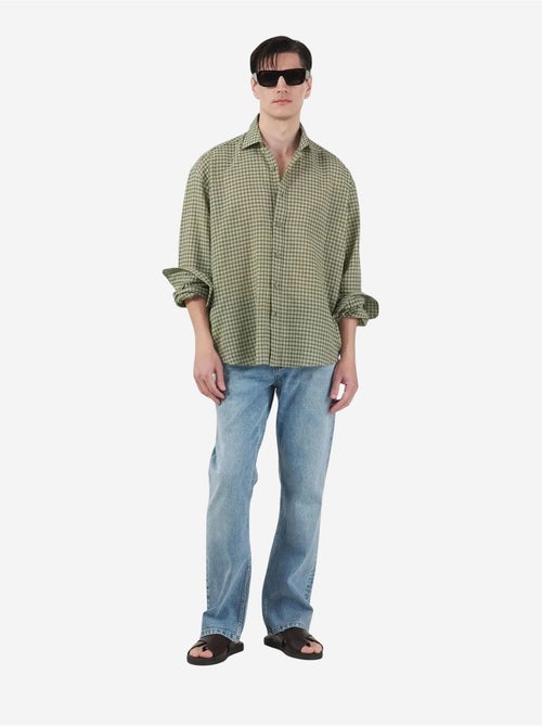 Giesto chemise en popeline à carreaux décontractée pour homme - Kiabi