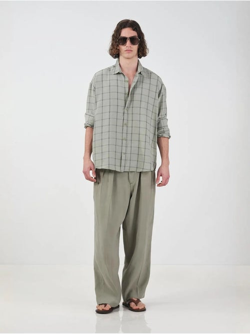 Giesto chemise en popeline à carreaux oversize - Kiabi Giesto chemise en popeline à carreaux oversize - Kiabi