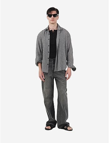 Giesto chemise en popeline à carreaux pour homme