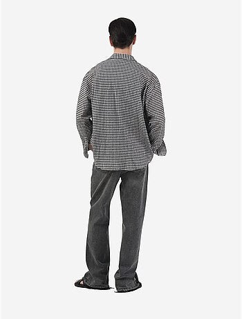 Giesto chemise en popeline à carreaux pour homme