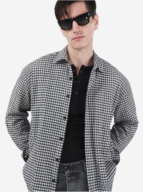 Giesto chemise en popeline à carreaux pour homme - Kiabi