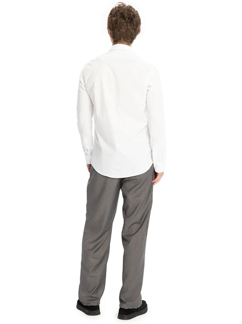 Giesto chemise en popeline de coton pour homme Blanc - Kiabi