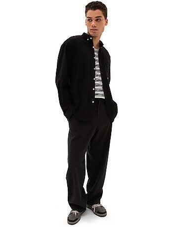 Giesto chemise homme en coton à manches longues et col boutonné