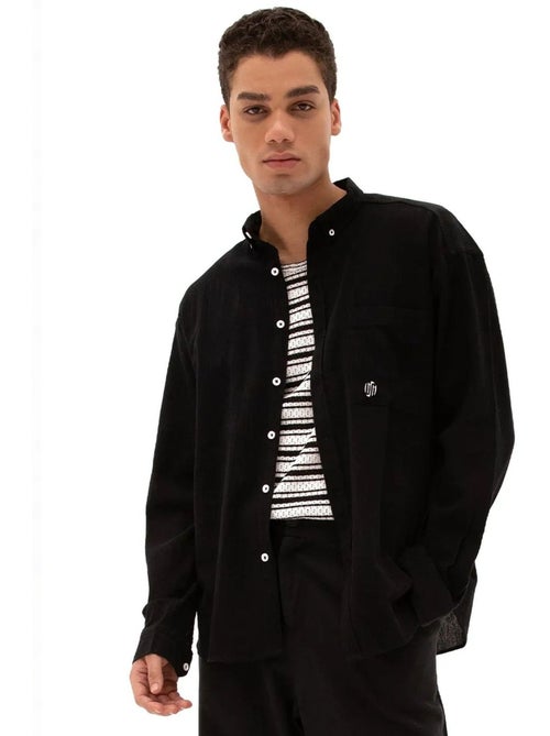 Giesto chemise homme en coton à manches longues et col boutonné - Kiabi Giesto chemise homme en coton à manches longues et col boutonné - Kiabi