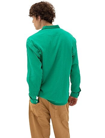 Giesto chemise homme en coton à manches longues et col boutonné
