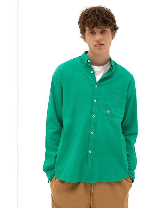 Giesto chemise homme en coton à manches longues et col boutonné - Kiabi Giesto chemise homme en coton à manches longues et col boutonné - Kiabi
